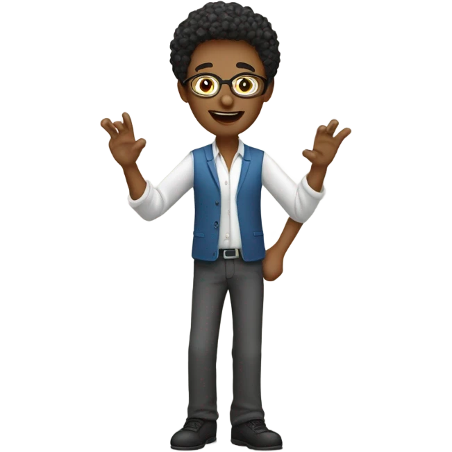 Creative happy modern teacher of English emoji