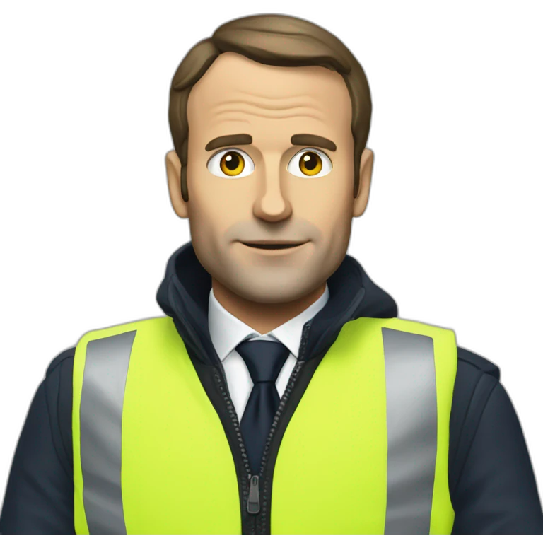 macron with yellow vest emoji