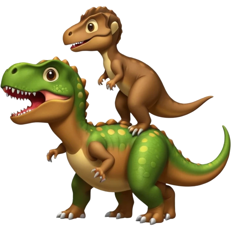 dinosaur with monkey on its head emoji