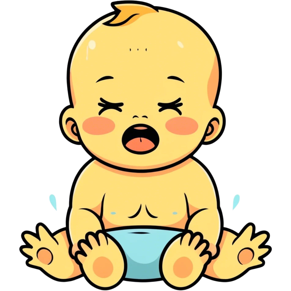Baby cryin emoji