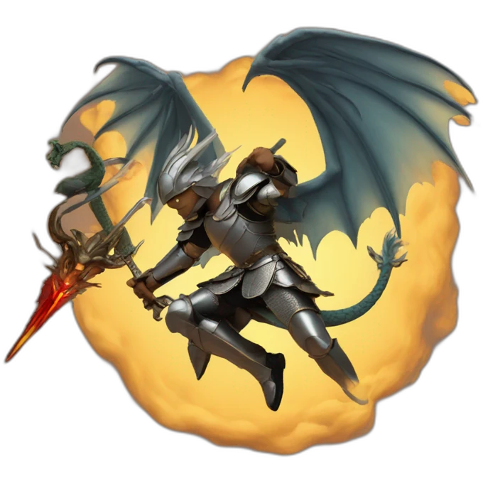 saint michael killing dragon emoji