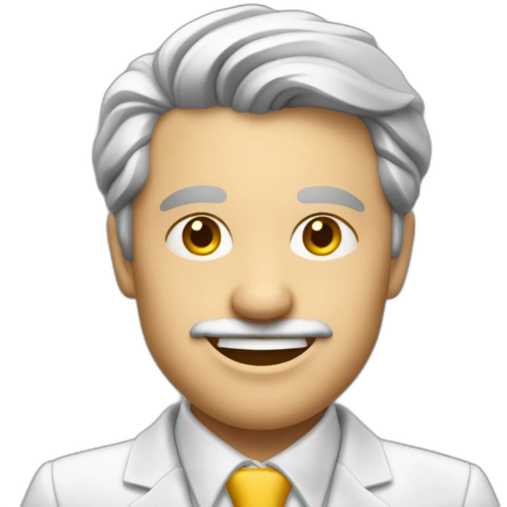 Smiling réal estate agent with a small graying bearb emoji