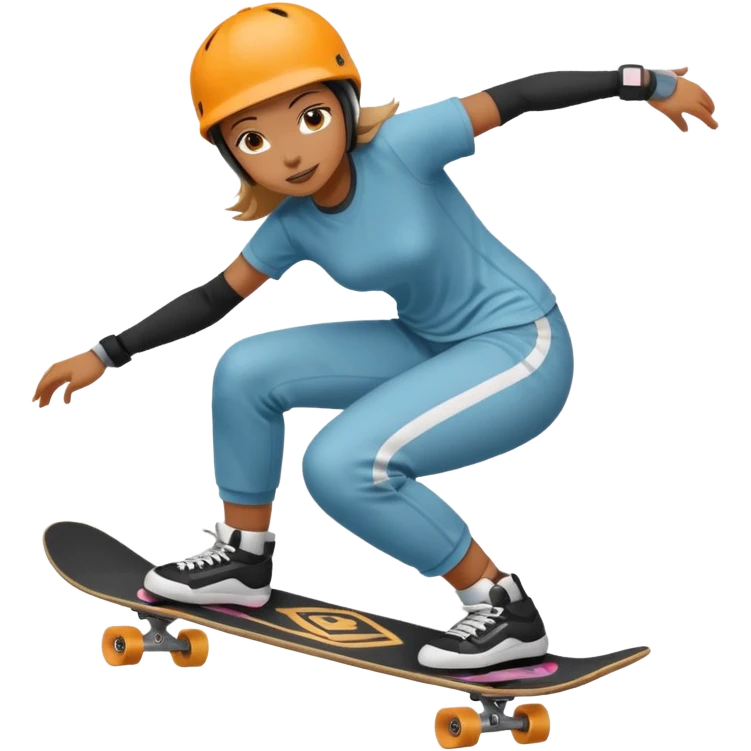 Mulher fazendo skate  emoji