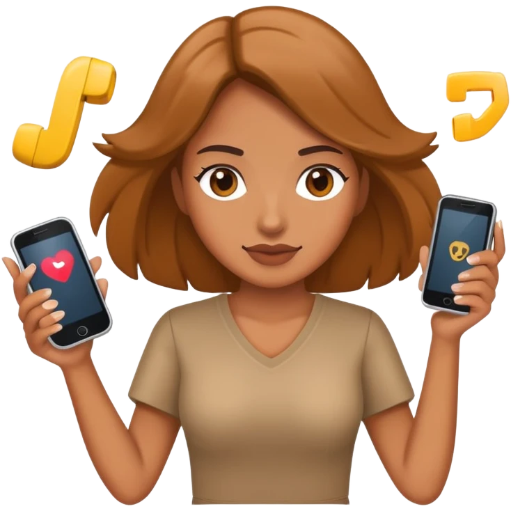 Her Holding two phones emoji