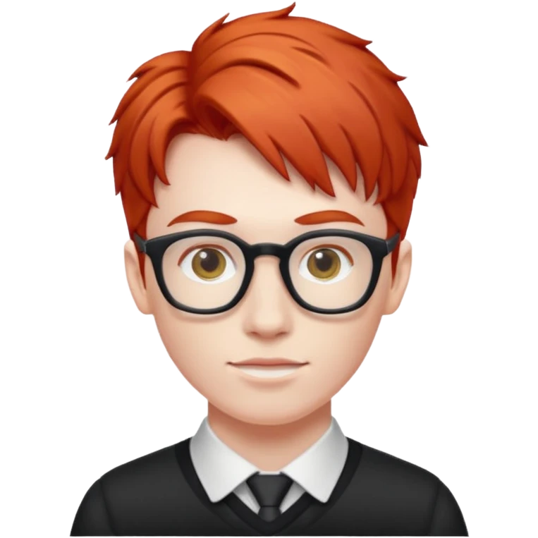 red headed nerd emoji