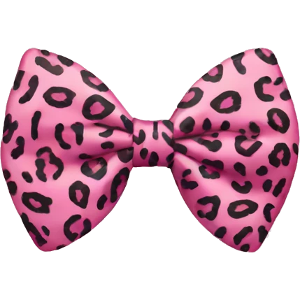 pink leopard print bow emoji