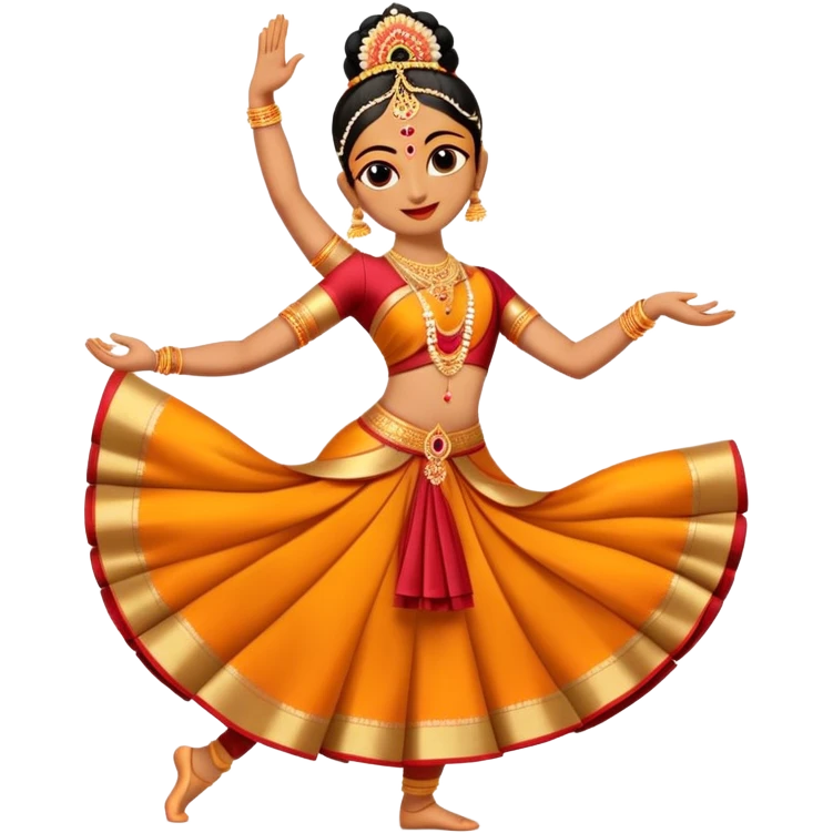 cinematic-realistic-bharatanatyam-dance-emoji,-depicted-as-an-elegant-classical-indian-dance-performance-with-graceful-poses,-intricate-costumes,-and-expressive-hand-gestures,-rendered-with-rich-textures-and-warm-dramatic-lighting emoji