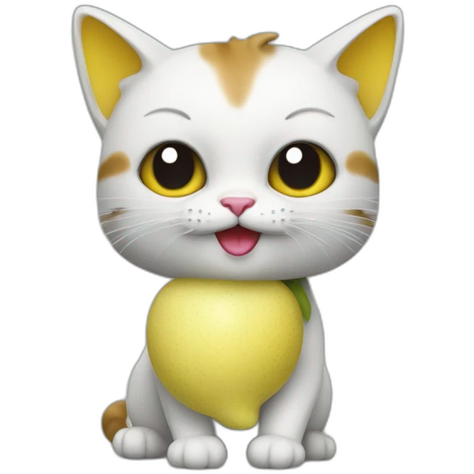 Le chat avec un costume banane emoji