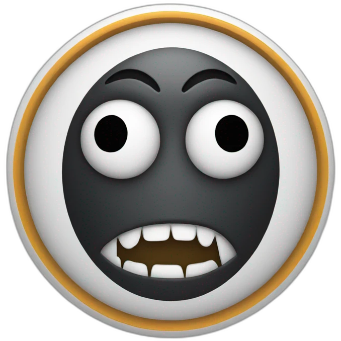 SCARY FACE IN circle emoji
