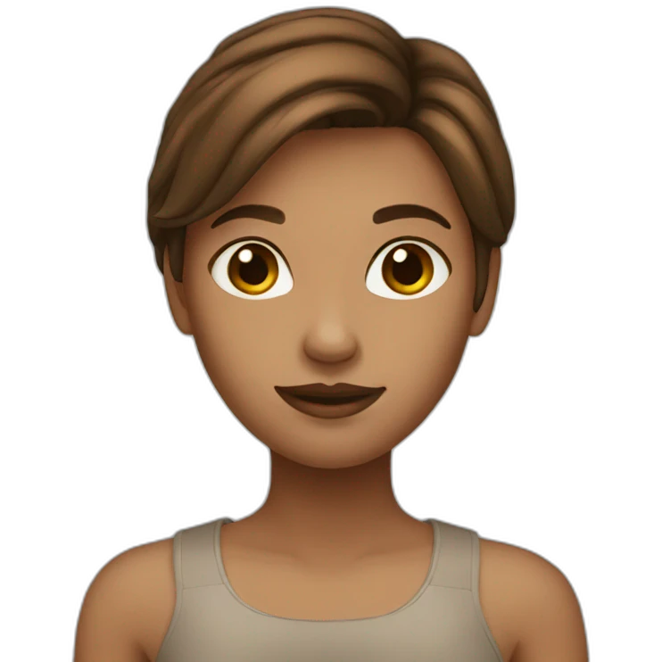 girl brown hair emoji
