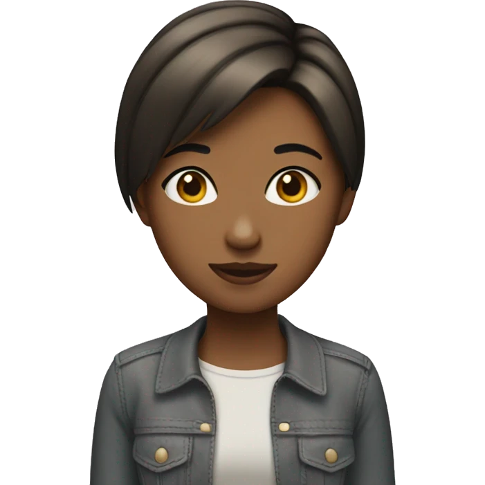 Girl with bob cut emoji
