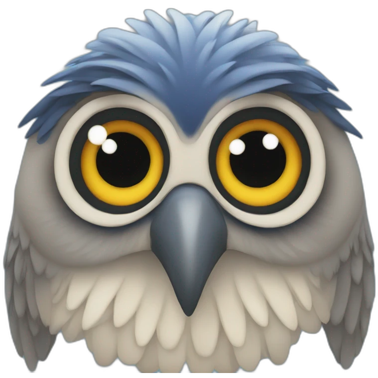 Búho azul emoji