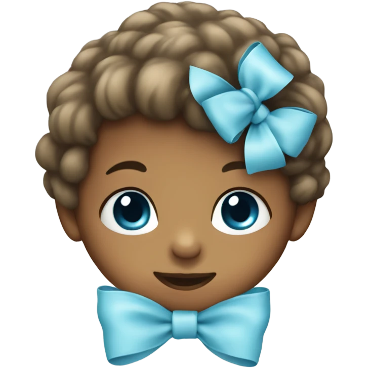 Baby blue bow emoji