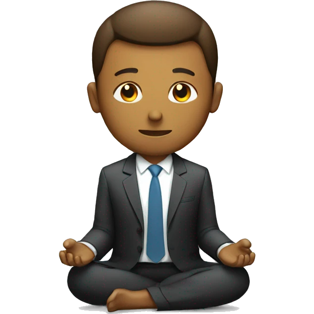 executive meditating emoji
