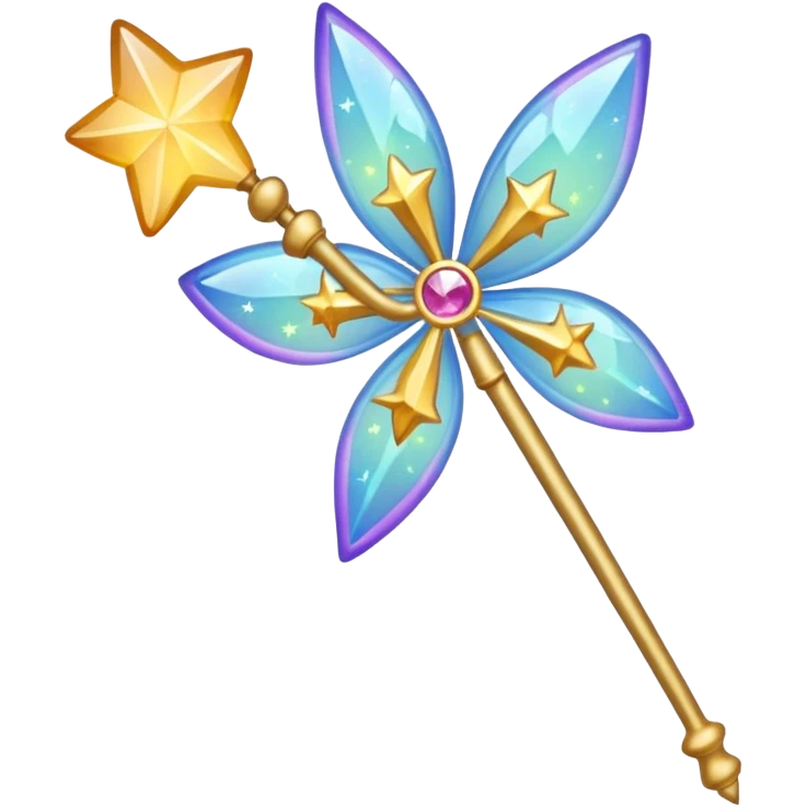 Fairy wand with magic emoji