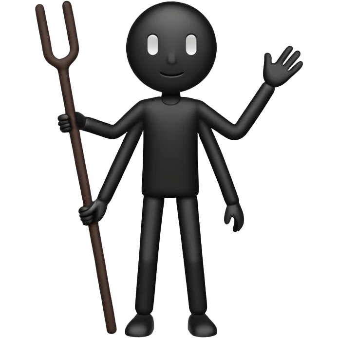 create a stick figure body standing still emoji