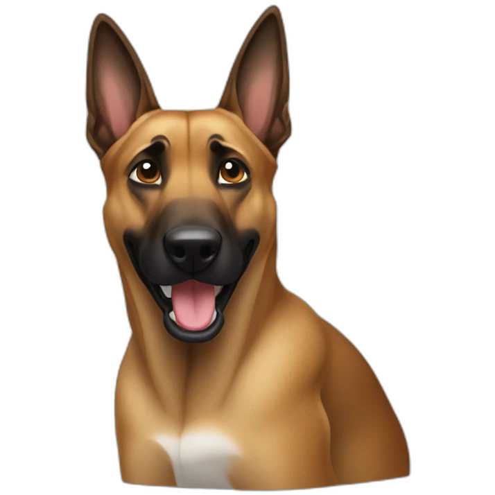 Malinois is farting emoji