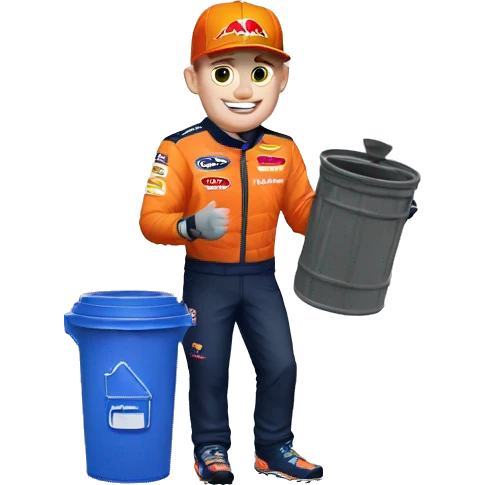 Max Verstappen max with trash can emoji