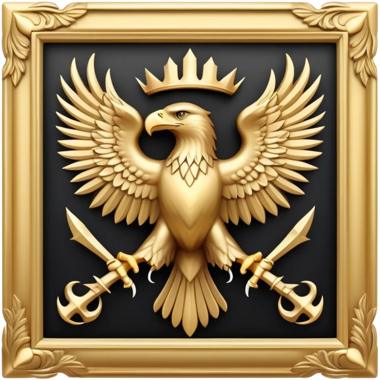 Game of thrones style eagle Sigil in square picture frame form  emoji