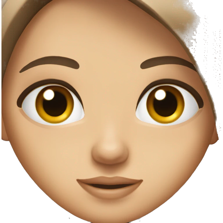 Girl with brown eyes, long straight hairM brunette emoji
