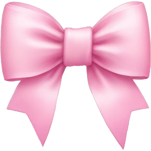 Pink pastel bow emoji