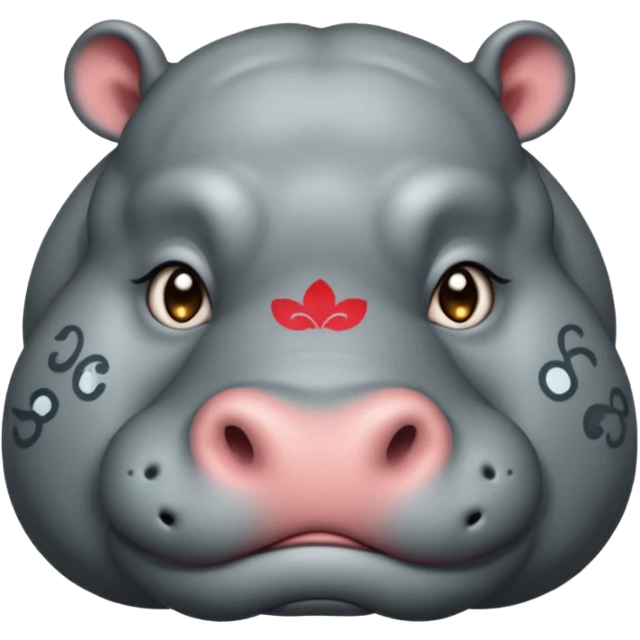 tatoos hippo, sleepy emoji