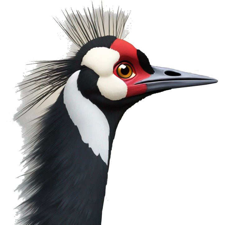 Black crowned crane emoji