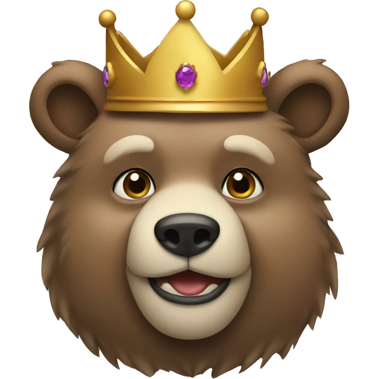 A bear wearing a crown  emoji