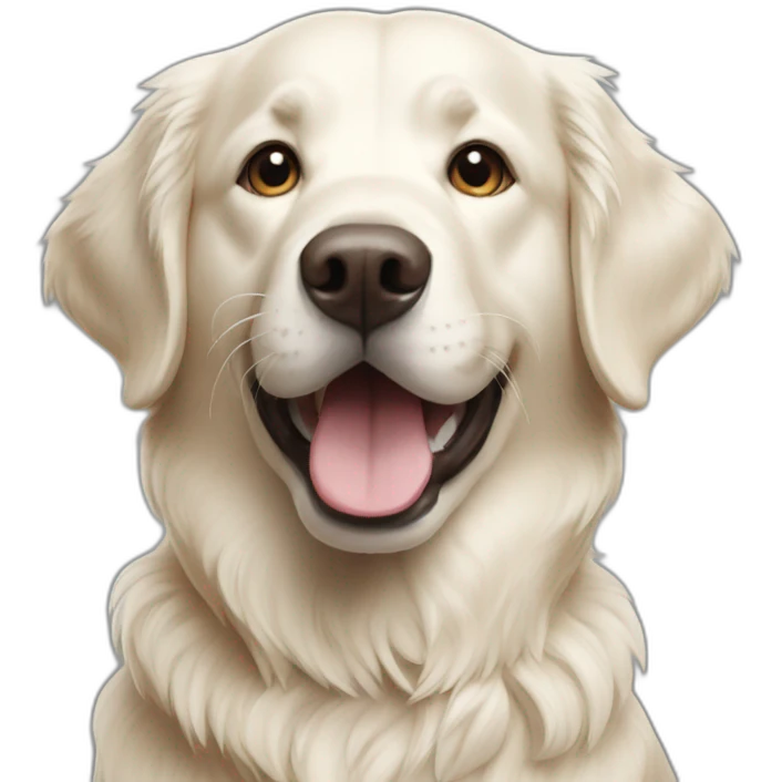 Retriever white happy emoji