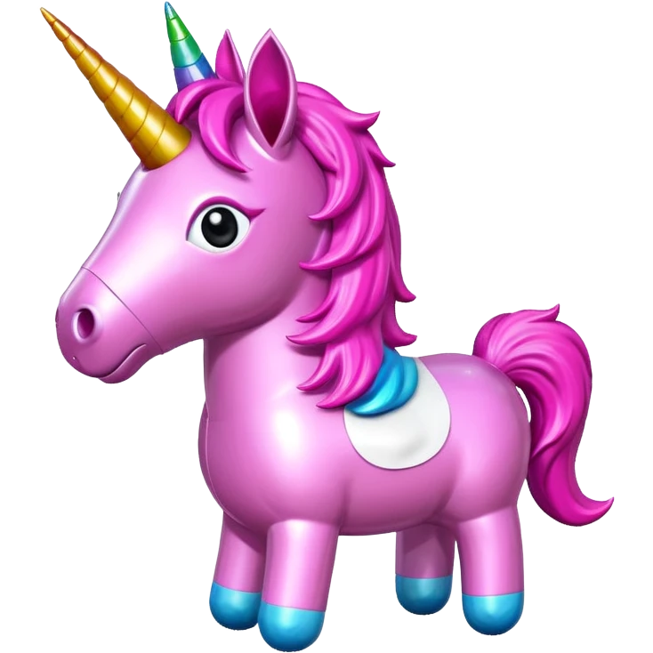   jeff koons style art pink baby unicorn pinata  emoji