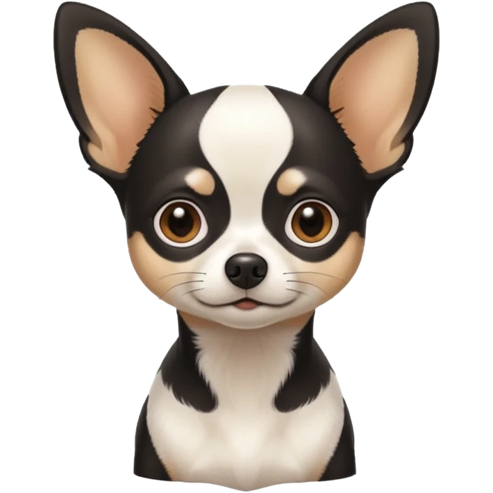 White-black Chihu dog emoji