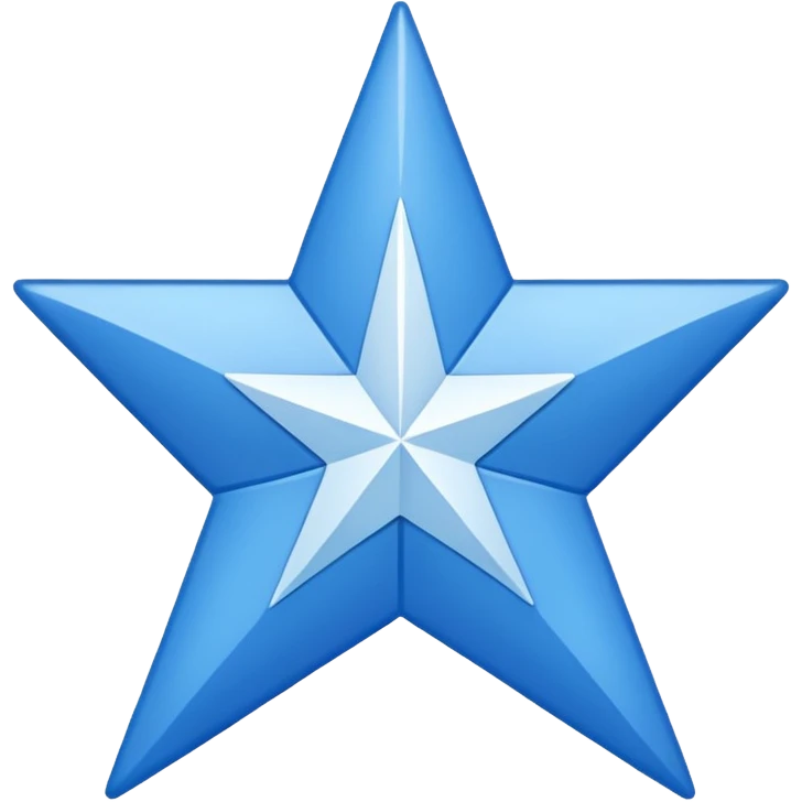 11 corners blue star with white tick on it emoji