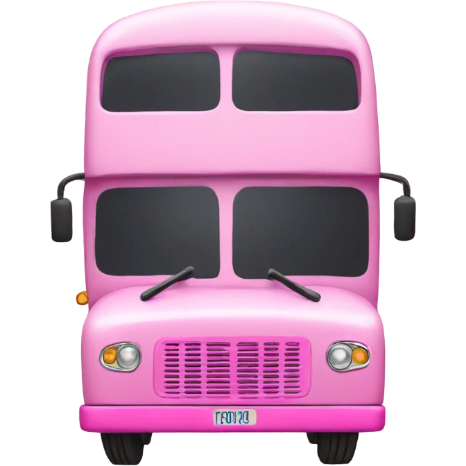 pink bus emoji