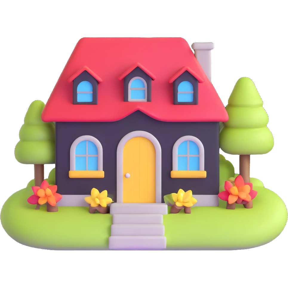 cute little house emoji