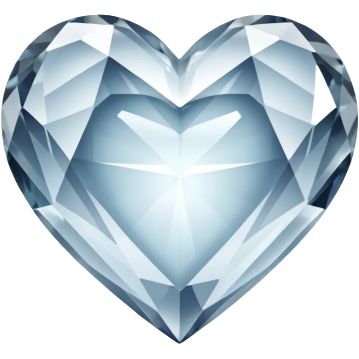 white heart with a crystal effect emoji