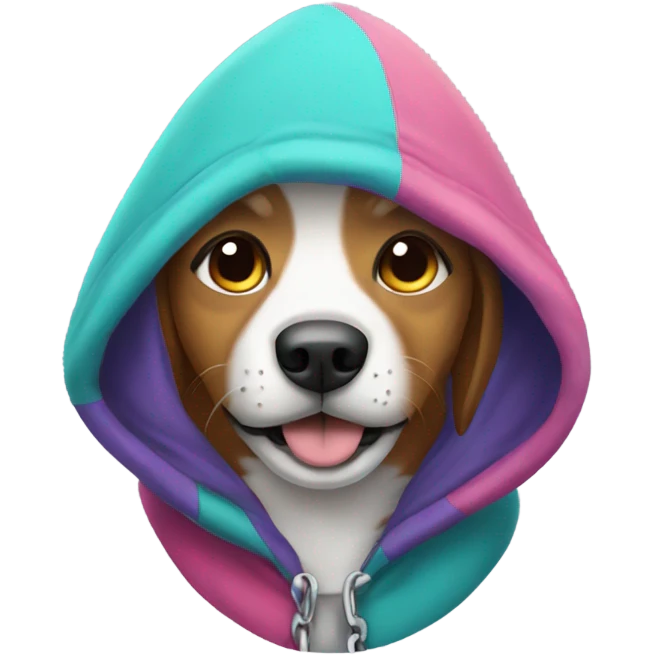 Dog with hoodie emoji