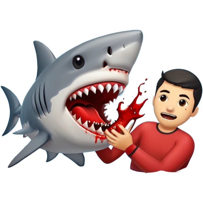 Shark eating person emoji