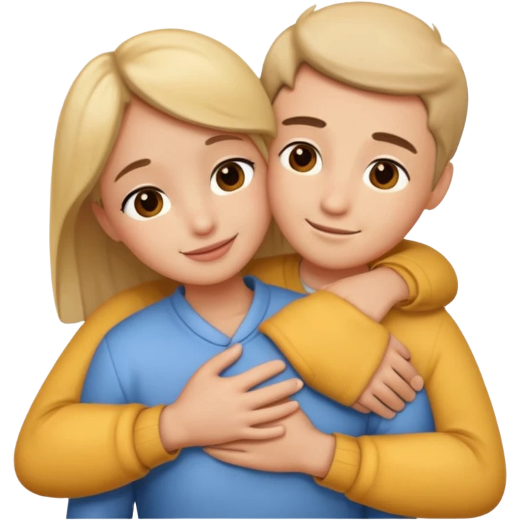 Caring hug emoji