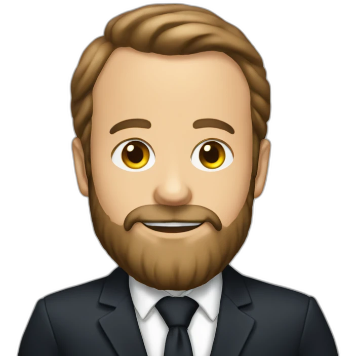 Macron with beard emoji
