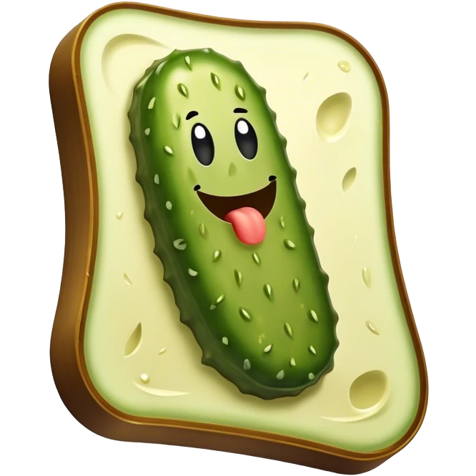 Pickle slice covered in plaque  emoji
