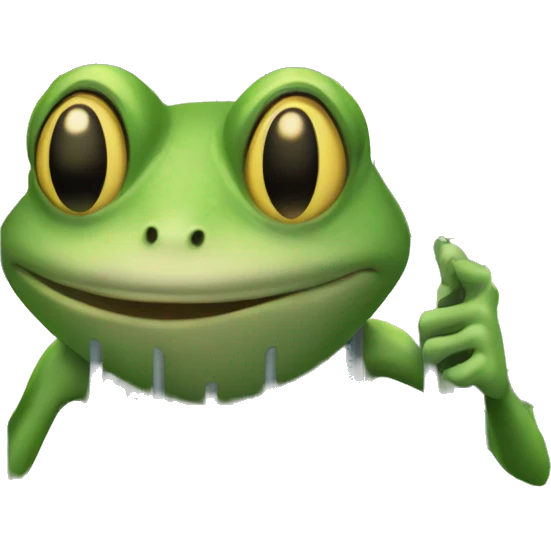frog behind jail bar emoji