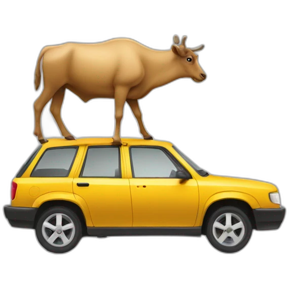 Chameau dans une voiture  emoji
