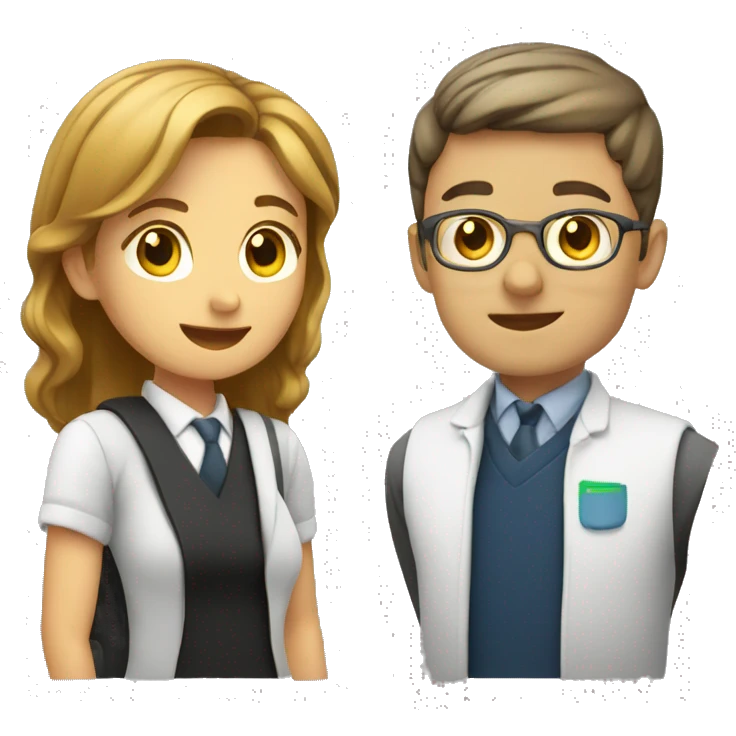 Teacher and student next to eachother emoji
