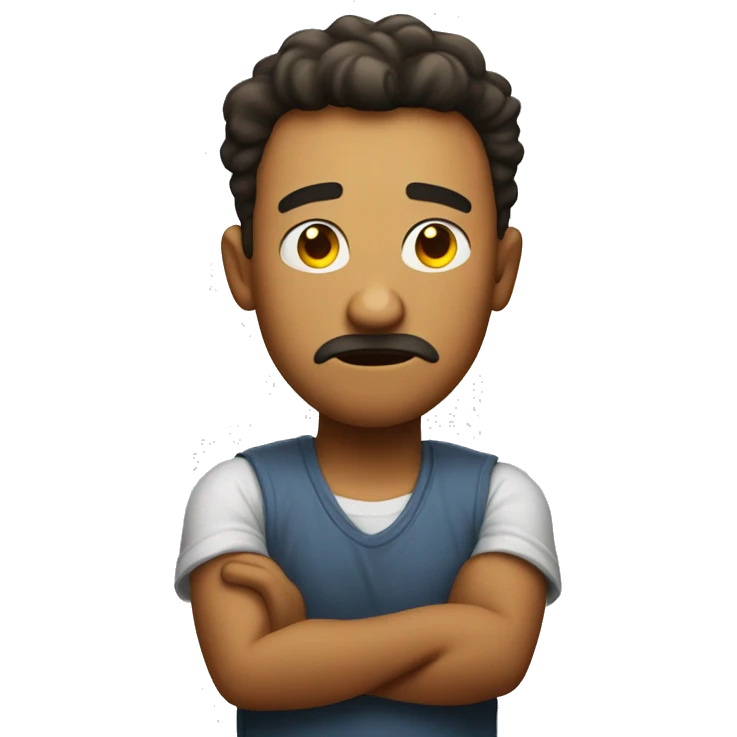 Guy with a stunned face with arms saying are u serious emoji