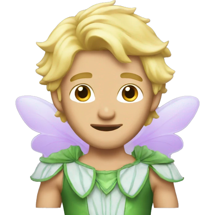 blonde man in fairy costume emoji
