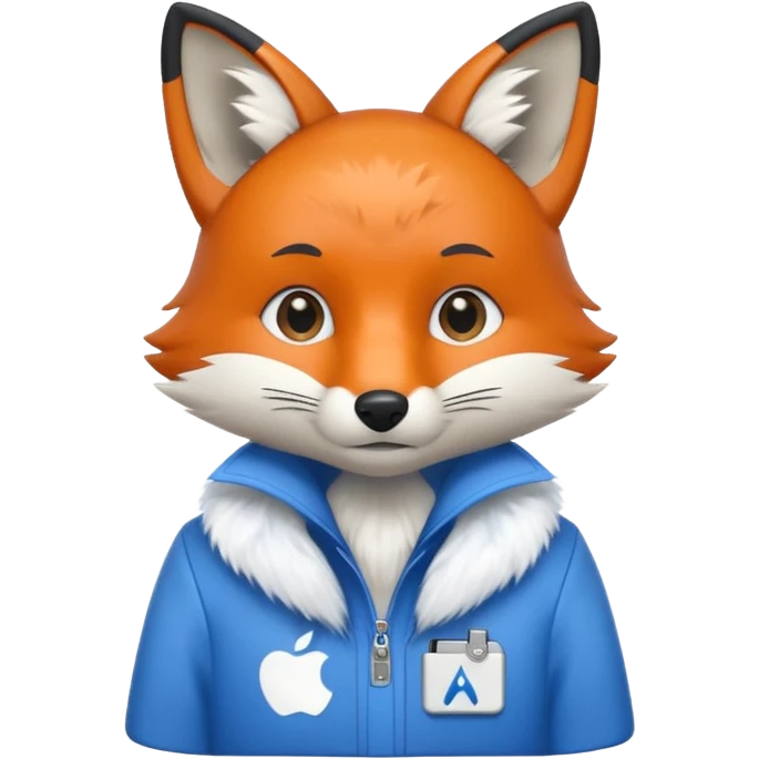 finder Fox blue and white Mac logo  emoji