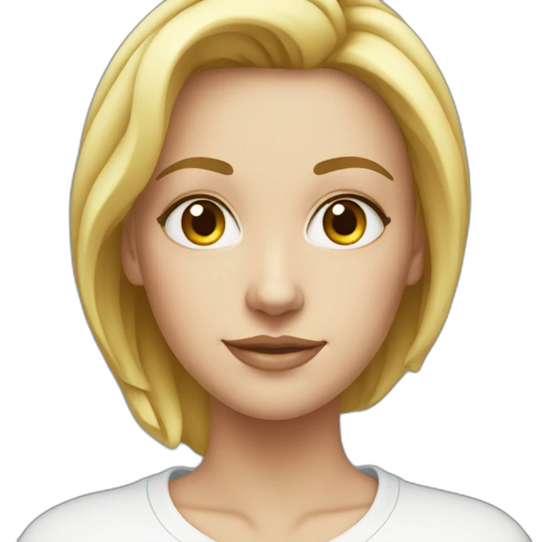 white woman blu sweatshirt emoji