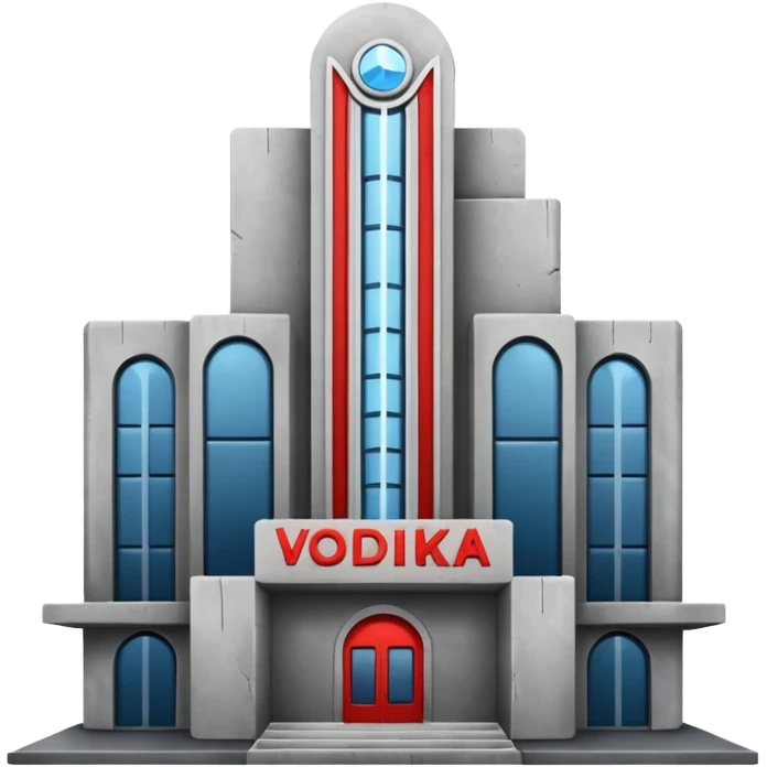 The dark building of the vodka  emoji