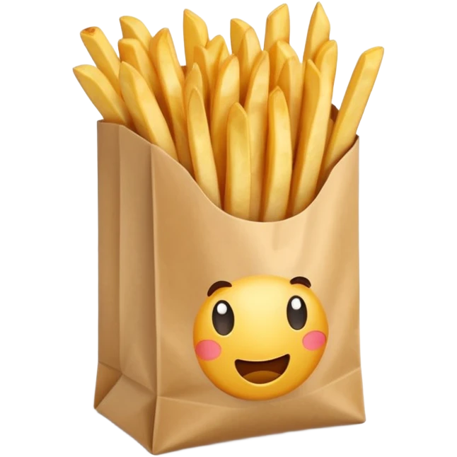 French fries in bag emoji