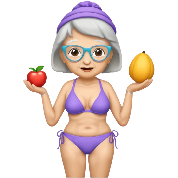 Bikini granny emoji